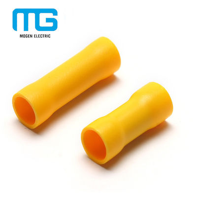 چین Yellow PVC Insulated Wire Butt Connectors / Electrical Crimp Terminal Connectors تامین کننده